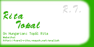 rita topal business card