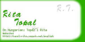 rita topal business card